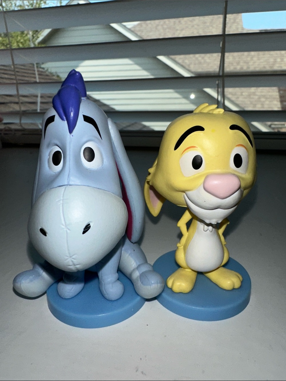 Disney Eeyore and Rabbit Figure Set - Light Blue and Yellow